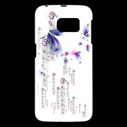 Coque Samsung Galaxy S6 Papillons et notes de musique