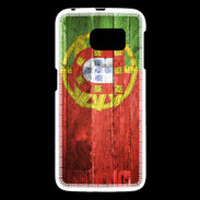 Coque Samsung Galaxy S6 Drapeau Portugal imitation bois