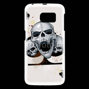 Coque Samsung Galaxy S6 Carte tête de mort trèfle
