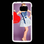 Coque Samsung Galaxy S6 femme glamour coeur style betty boop