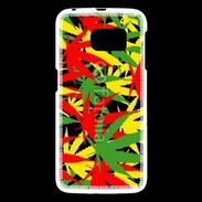 Coque Samsung Galaxy S6 Fond de cannabis coloré