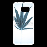 Coque Samsung Galaxy S6 Marijuana en bleu et blanc