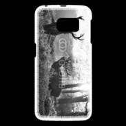 Coque Samsung Galaxy S6 Cerf en noir et blanc 150