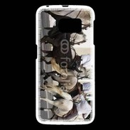 Coque Samsung Galaxy S6 Abrivado Chevaux et taureaux
