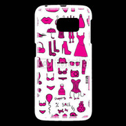 Coque Samsung Galaxy S6 Fond fashion rose