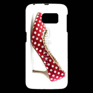Coque Samsung Galaxy S6 escarpin petits pois
