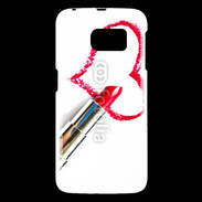 Coque Samsung Galaxy S6 Coeur avec rouge à lèvres