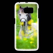 Coque Samsung Galaxy S6 Poney Shetland gris et blanc