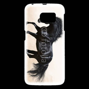 Coque Samsung Galaxy S6 Cheval noir au galop 5