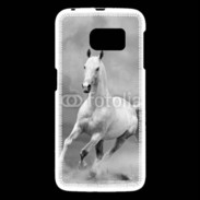 Coque Samsung Galaxy S6 Cheval en noir et blanc 55