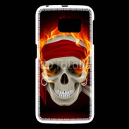 Coque Samsung Galaxy S6 Tête de mort en flamme