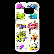 Coque Samsung Galaxy S6 Graffiti wall vector urban art