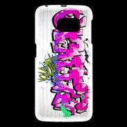 Coque Samsung Galaxy S6 Graffiti wall background, urban art 1000