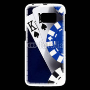 Coque Samsung Galaxy S6 Poker bleu et noir 2