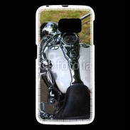 Coque Samsung Galaxy S6 Moto chromée