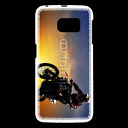 Coque Samsung Galaxy S6 Motocross et soleil