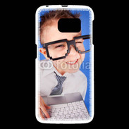 Coque Samsung Galaxy S6 jeune Geek avec clavier