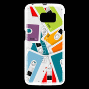 Coque Samsung Galaxy S6 Cassette audio couleur 1