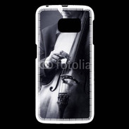 Coque Samsung Galaxy S6 Violoncelliste en noir et blanc 5