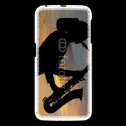 Coque Samsung Galaxy S6 Saxophoniste au couché de soleil