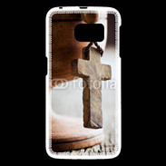 Coque Samsung Galaxy S6 Croix en bois 5