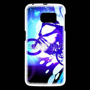 Coque Samsung Galaxy S6 Illustration BMX bleu