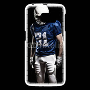 Coque Samsung Galaxy S6 Footballer américain en bleu et blanc 50