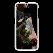 Coque Samsung Galaxy S6 Lingerie et rose rouge
