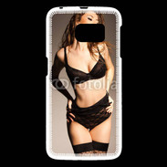 Coque Samsung Galaxy S6 Femme sexy en lingerie noire
