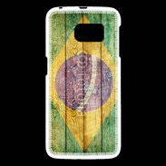 Coque Samsung Galaxy S6 Drapeau Brésil Grunge 510