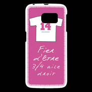 Coque Samsung Galaxy S6 3/4 aile droit Bonus offensif-défensif Rose