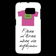 Coque Samsung Galaxy S6 Mère de rugbyman Bonus offensif-défensif Blanc