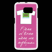 Coque Samsung Galaxy S6 Mère de rugbyman Bonus offensif-défensif Rose