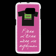 Coque Samsung Galaxy S6 Mère de rugbyman Bonus offensif-défensif Rose 2