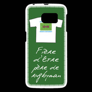 Coque Samsung Galaxy S6 Père de rugbyman Bonus offensif-défensif Vert