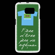 Coque Samsung Galaxy S6 Père de rugbyman Bonus offensif-défensif Vert 2