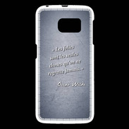 Coque Samsung Galaxy S6 Les Folies Bleu Citation Oscar Wilde
