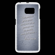 Coque Samsung Galaxy S6 Portrait Ame Bleu Citation Oscar Wilde