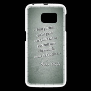 Coque Samsung Galaxy S6 Portrait Ame Vert Citation Oscar Wilde