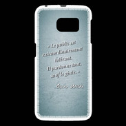 Coque Samsung Galaxy S6 Public génie Turquoise Citation Oscar Wilde
