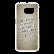 Coque Samsung Galaxy S6 Tentation Sepia Citation Oscar Wilde