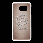 Coque Samsung Galaxy S6 Tentation Rouge Citation Oscar Wilde