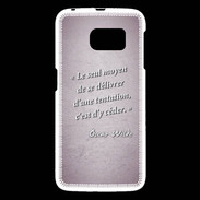 Coque Samsung Galaxy S6 Tentation Rose Citation Oscar Wilde