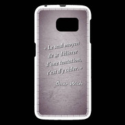 Coque Samsung Galaxy S6 Tentation Violet Citation Oscar Wilde