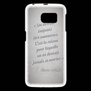 Coque Samsung Galaxy S6 Toujours amoureux Gris Citation Oscar Wilde