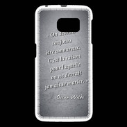 Coque Samsung Galaxy S6 Toujours amoureux Noir Citation Oscar Wilde