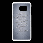 Coque Samsung Galaxy S6 Tragédie Bleu Citation Oscar Wilde