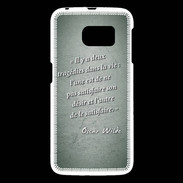 Coque Samsung Galaxy S6 Tragédie Vert Citation Oscar Wilde
