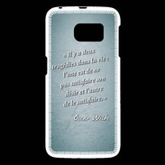 Coque Samsung Galaxy S6 Tragédie Turquoise Citation Oscar Wilde