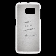 Coque Samsung Galaxy S6 Aimer Gris Citation Oscar Wilde